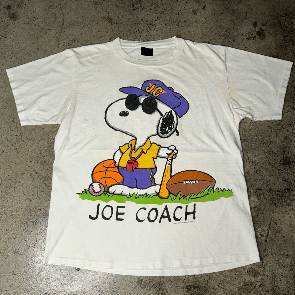 Vintage 90s changes tag peanuts snoopy joe cool tee size L